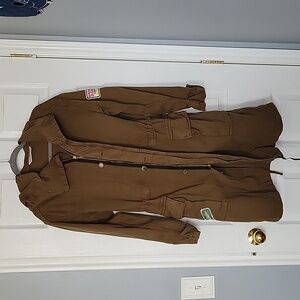 Women's military long jacket